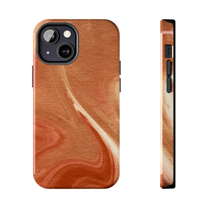 Earthy Terracotta Swirl MagSafe iPhone Case – Elegant Design with Magnetic Precision