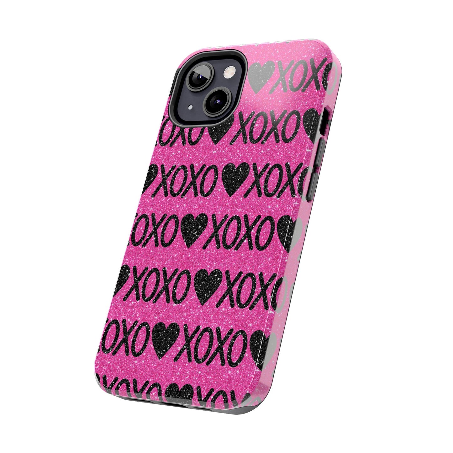 XOXO Glitter Hearts iPhone Case