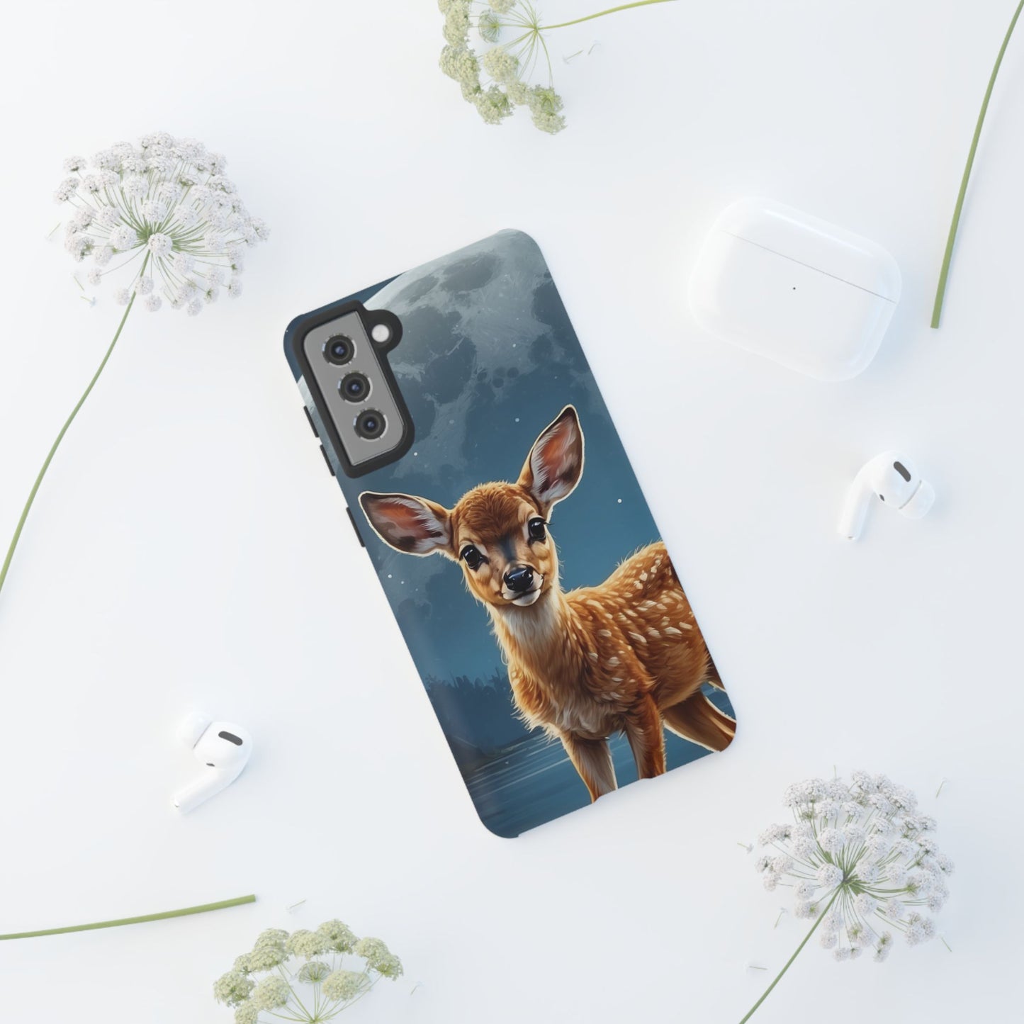 Samsung Galaxy Case – Enchanted Fawn Under the Moonlit Sky