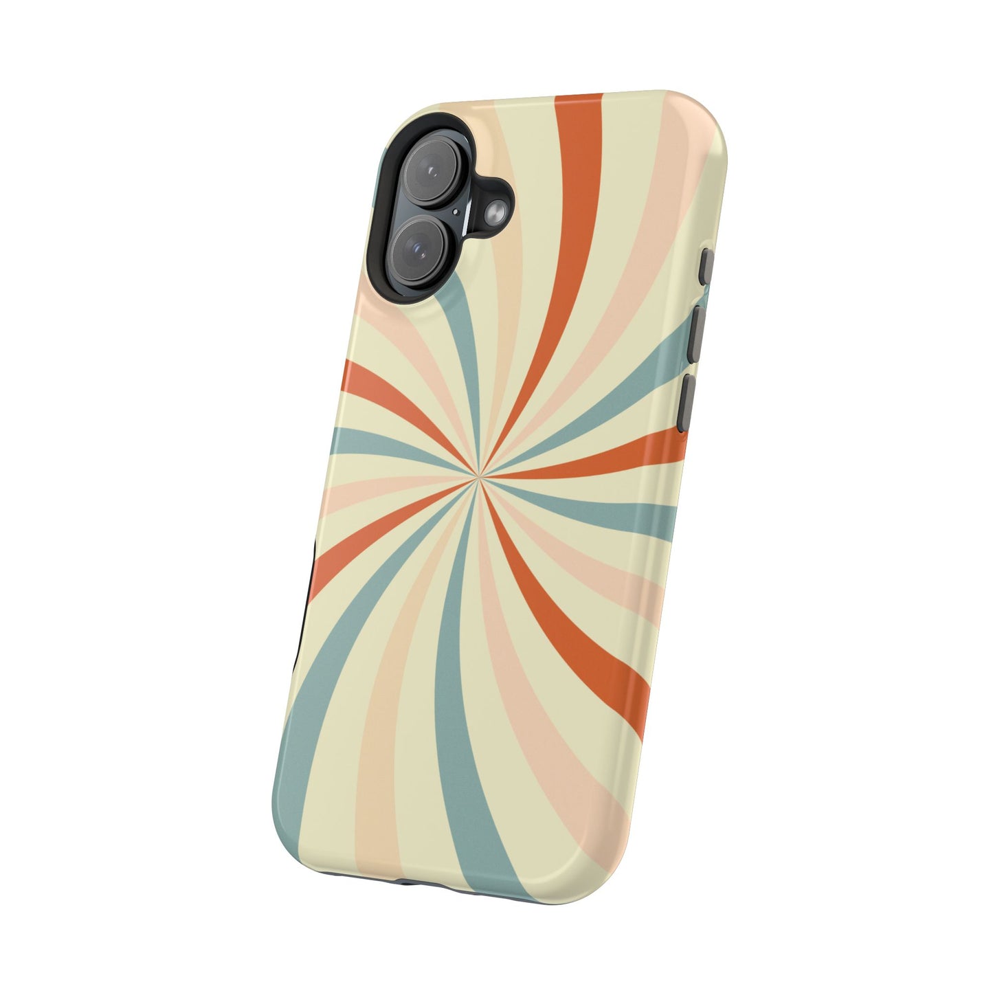 Retro Swirl MagSafe iPhone Case – Durable, Vintage-Inspired Design with Dual-Layer Protection