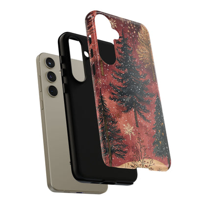 Rustic Red Winter Forest - Samsung Galaxy Series Case