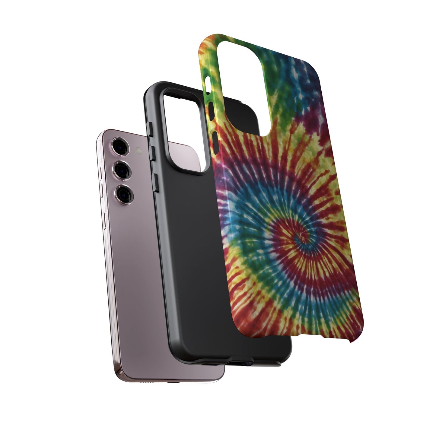 Colorful Retro Tie-Dye Samsung Galaxy Case – Spiral Rainbow Design