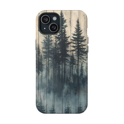 Misty Forest MagSafe iPhone Case - Rustic Nature-Inspired Protective Cover