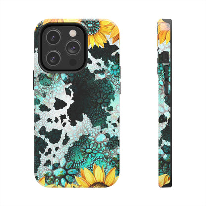 Boho Turquoise Sunflower Lace - iPhone Series Case