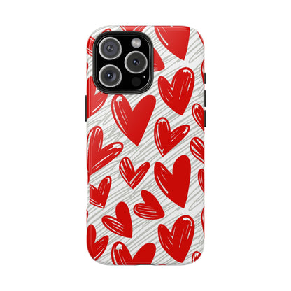 iPhone Case: Whimsical Heart Doodle