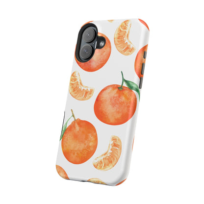 Tangerine Dreams Tough MagSafe iPhone Case – Watercolor Orange Design, Shockproof Dual Protection