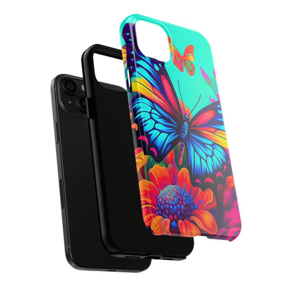 Vivid Butterfly & Floral Burst - iPhone Series Case