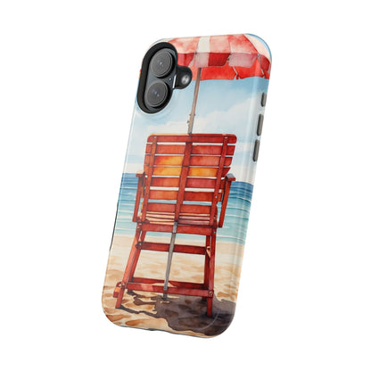 Beachfront Sunset Lounge MagSafe iPhone Case – Rearview Edition