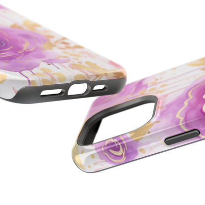 Radiant Purple & Gold Floral - MagSafe iPhone Series Case