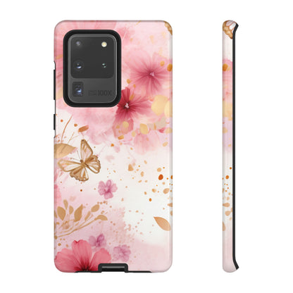 Blush Pink Floral Butterfly - Samsung Galaxy Case