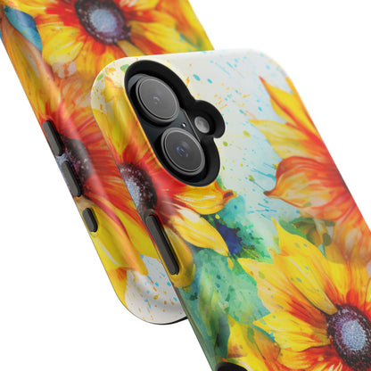 Watercolor Sunflower Splash - MagSafe iPhone Series Case