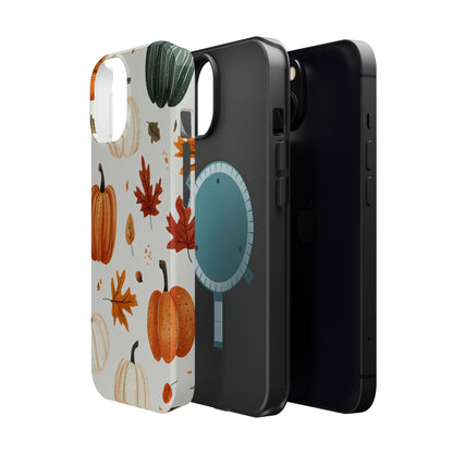 Autumn Pumpkin MagSafe iPhone Case – Fall Leaves and Harvest Design