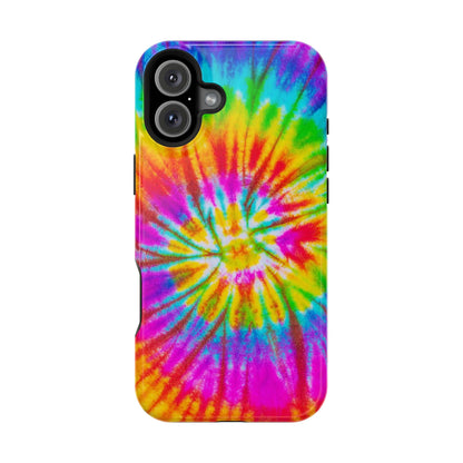 Rainbow Spiral Tie-Dye MagSafe Case – Vibrant Colors & Functionality