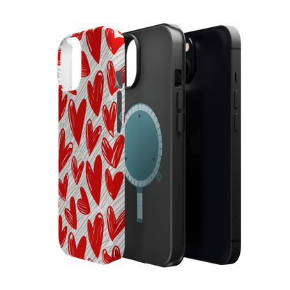 MagSafe Case: Whimsical Heart Doodle