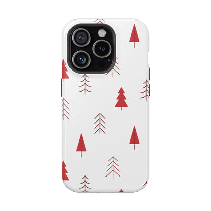 Scandi Red Pine Trees - MagSafe iPhone Series Case