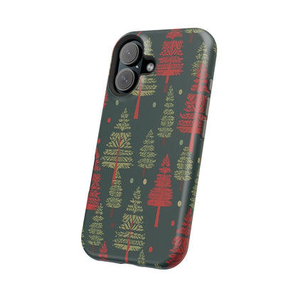 Retro Christmas Trees Pattern -  MagSafe iPhone Series Case