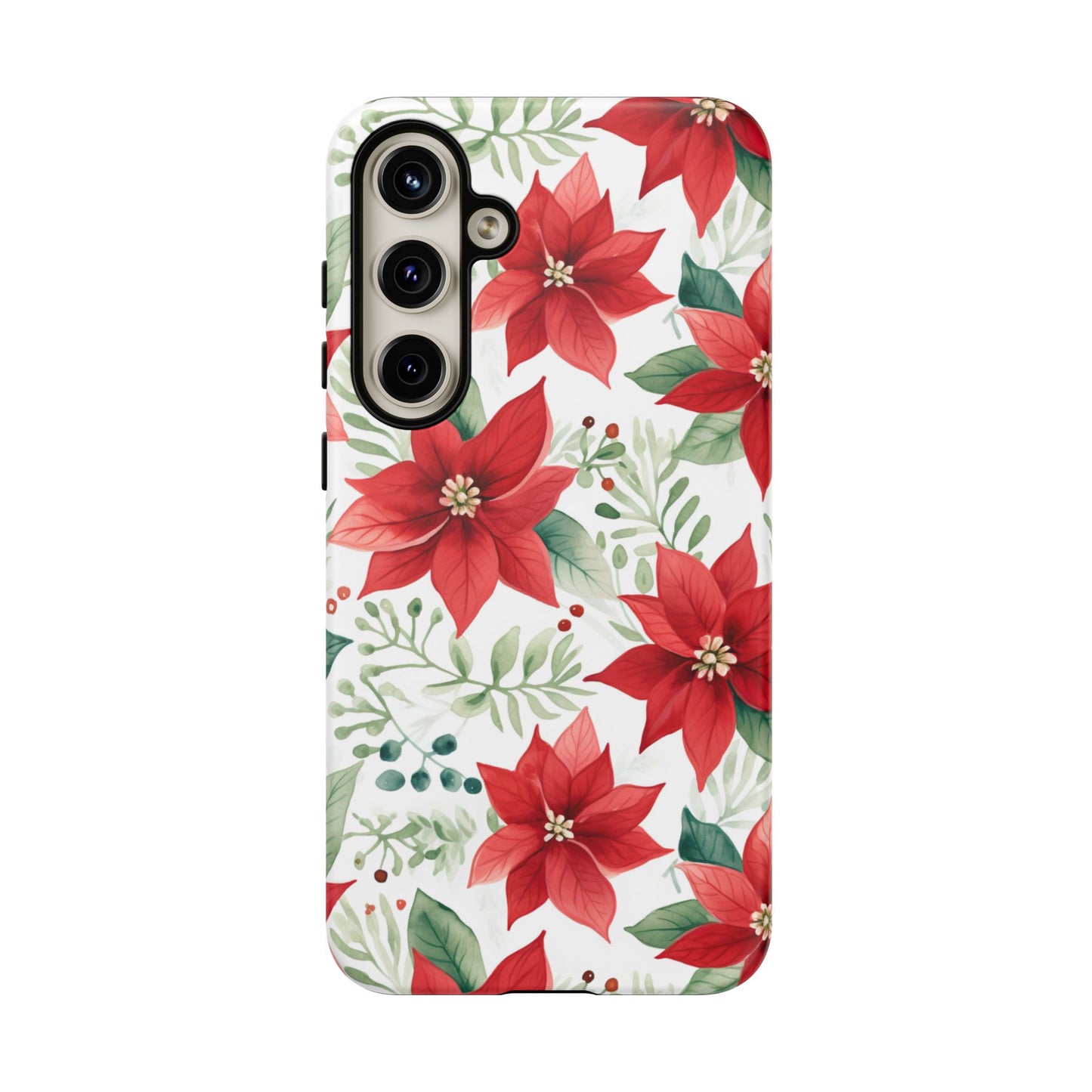 Festive Poinsettia Holiday Pattern – Samsung Galaxy Series Case