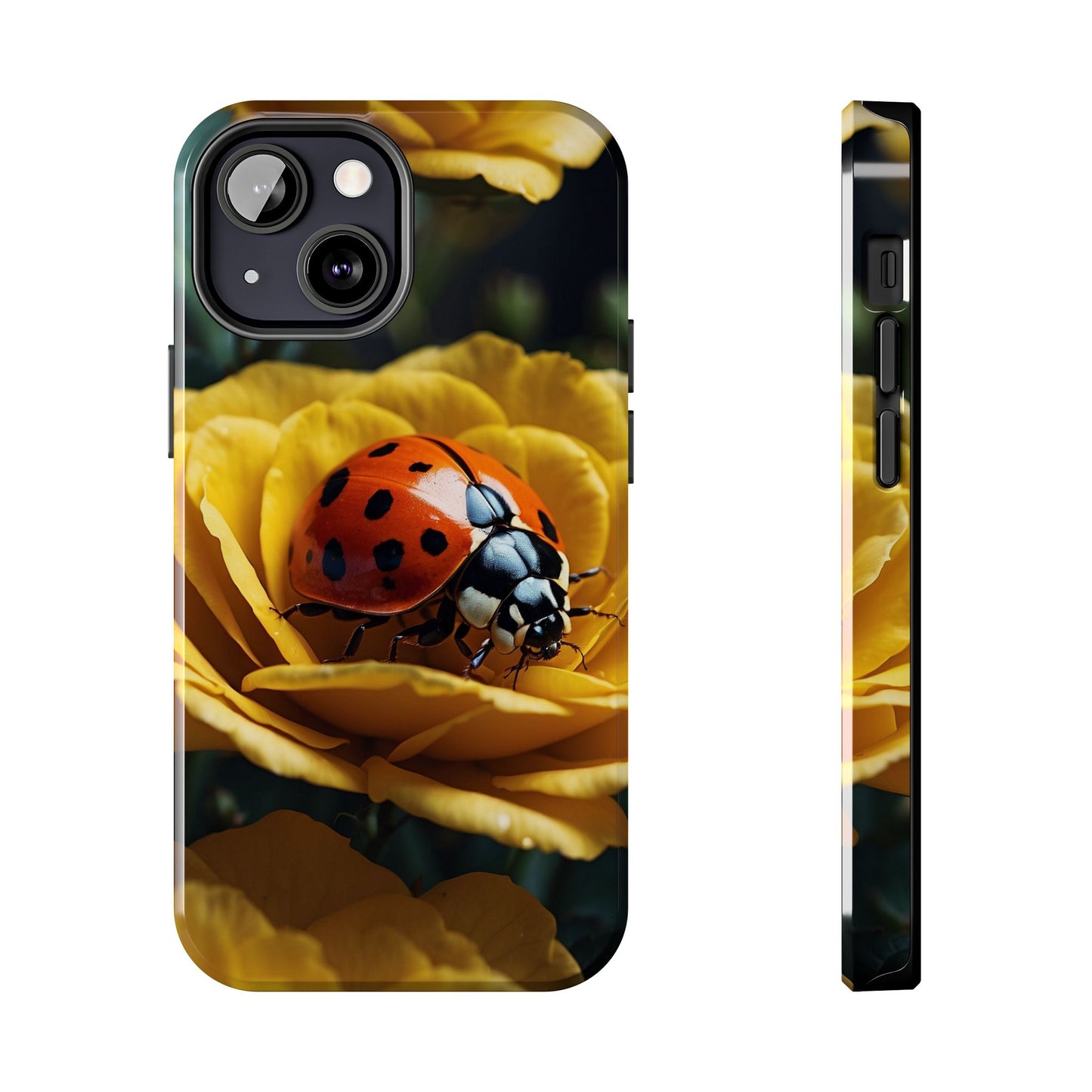 iPhone Case: Ladybug on Yellow Petals