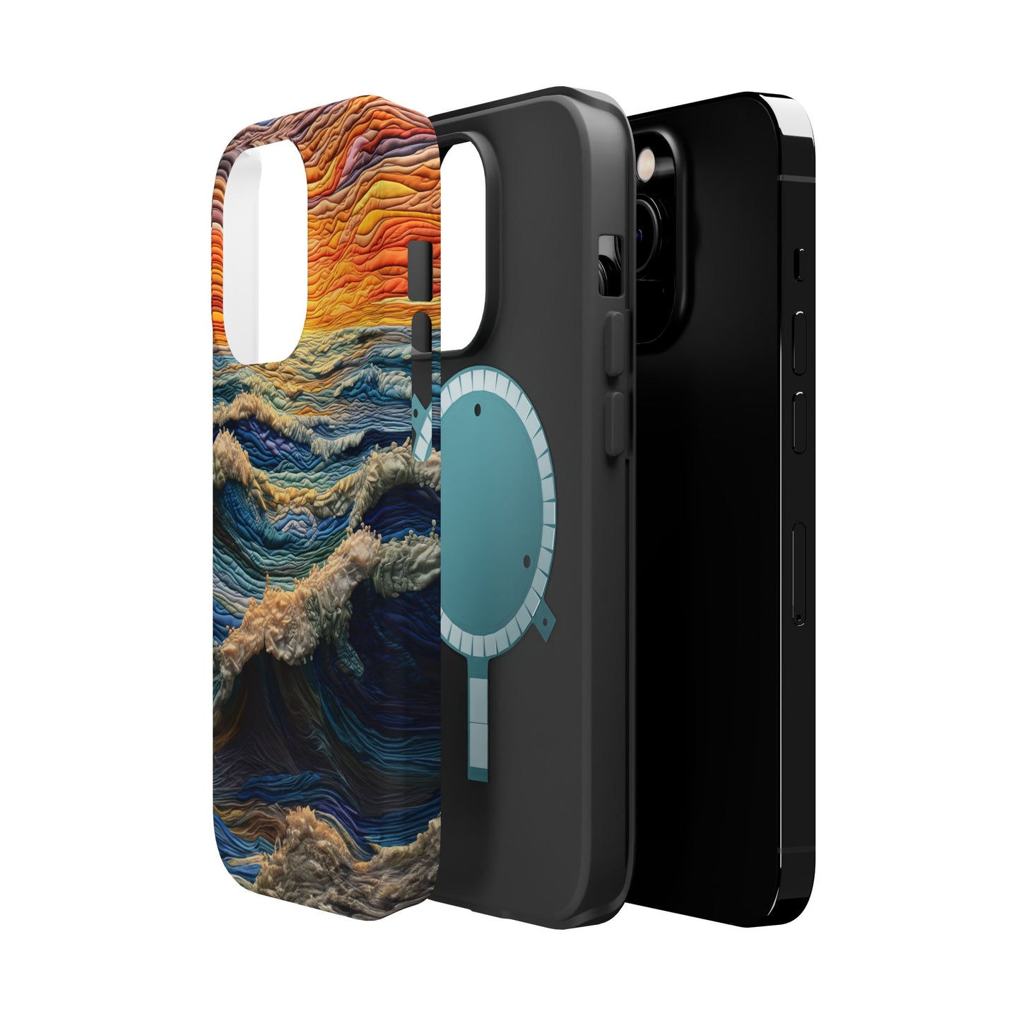 Ocean Sunset Tapestry Waves – MagSafe iPhone Series Case