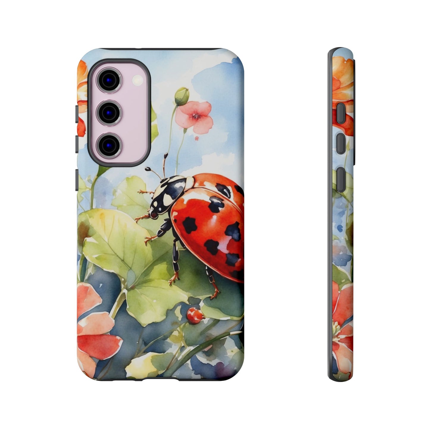 Watercolor Ladybug & Poppy Fields - Samsung Galaxy Case