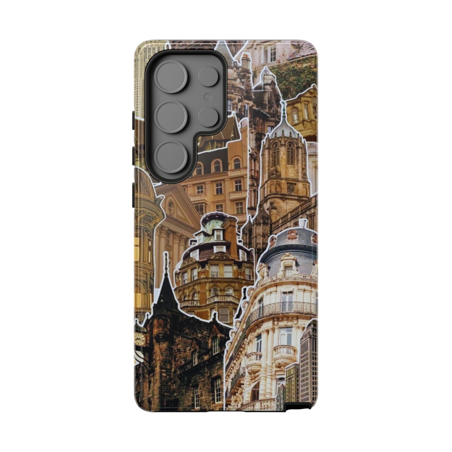 Vintage Architectural Collage Samsung Galaxy Case – Tough Dual-Layer Protection with Matte Finish