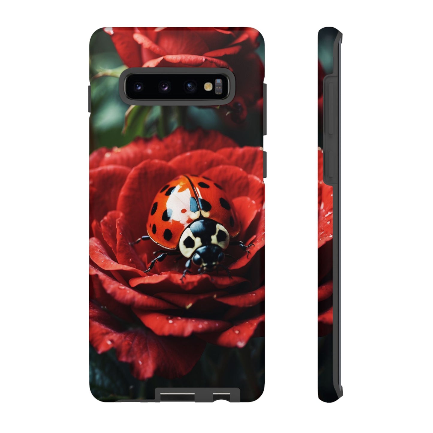 Elegant Rose & Ladybug Charm - Samsung Galaxy Case