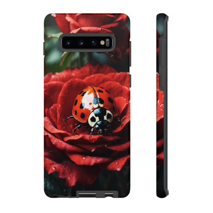 Elegant Rose & Ladybug Charm - Samsung Galaxy Case