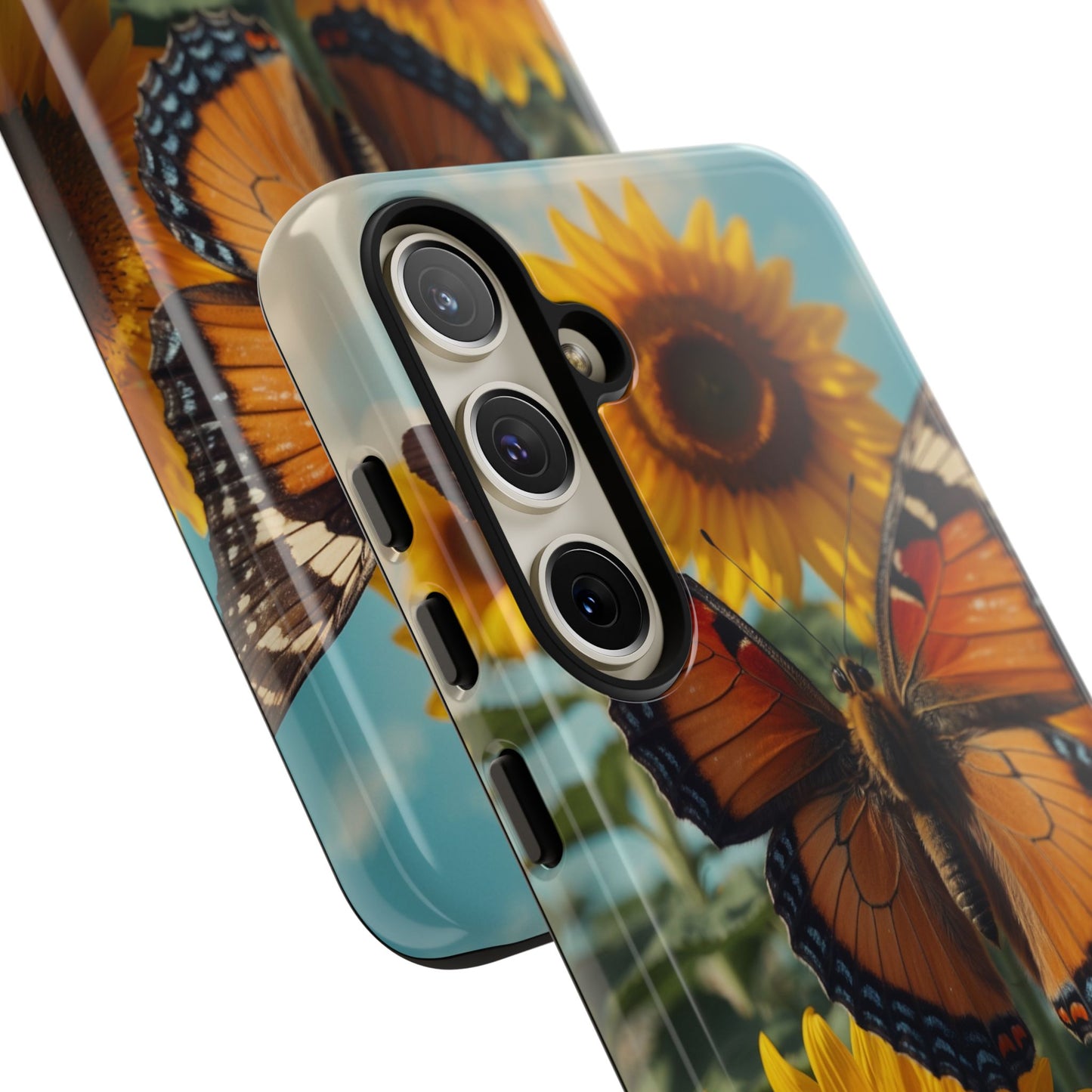 Vibrant Butterfly & Sunflower – Samsung Galaxy Case