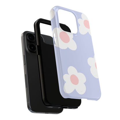 Retro Daisy Pastel Tough iPhone Case – Durable Design with Soft Matte Finish