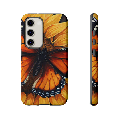 Monarch Butterfly & Sunflower Art – iPhone Case