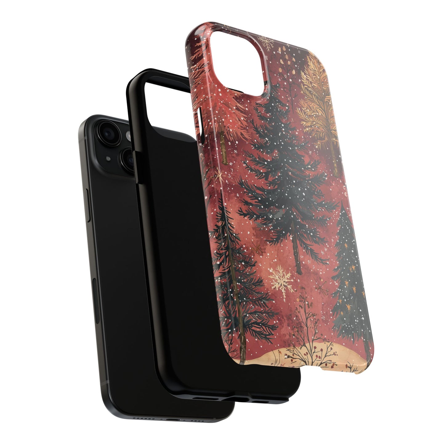 Rustic Red Winter Forest - iPhone Series Case