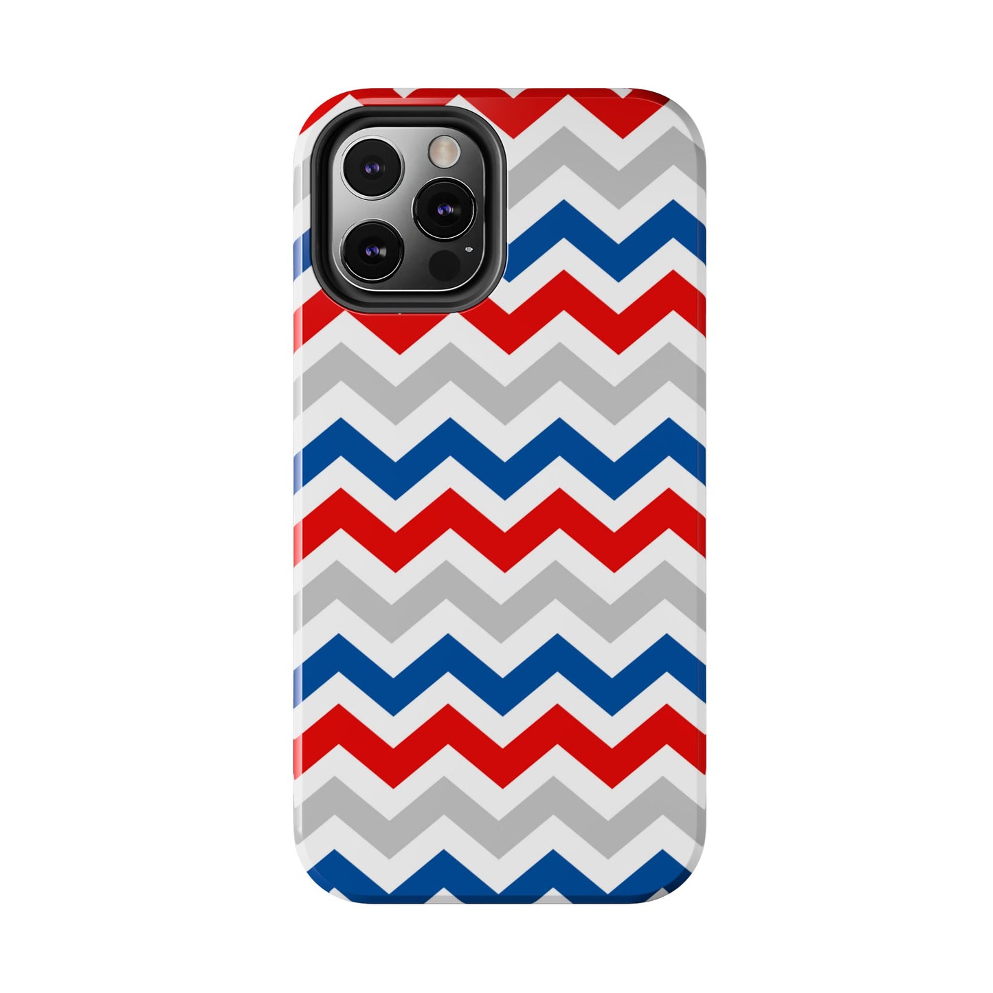 Patriotic Red, White & Blue Chevron – Geometric iPhone Case