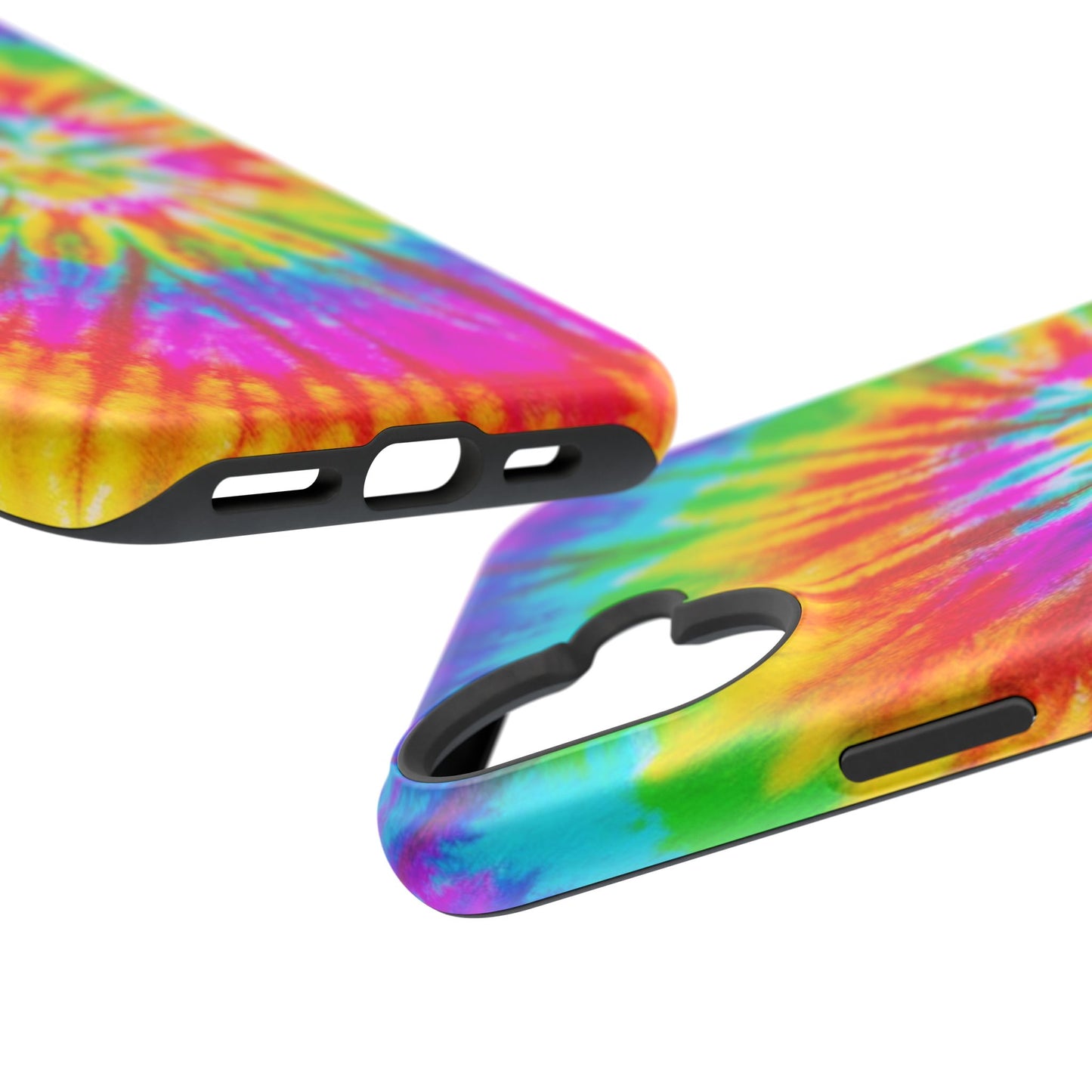 Rainbow Spiral Tie-Dye MagSafe Case – Vibrant Colors & Functionality