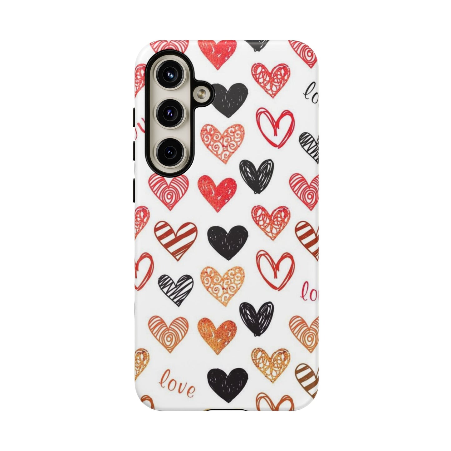 Samsung Galaxy Case: Hand-Drawn Hearts & Love