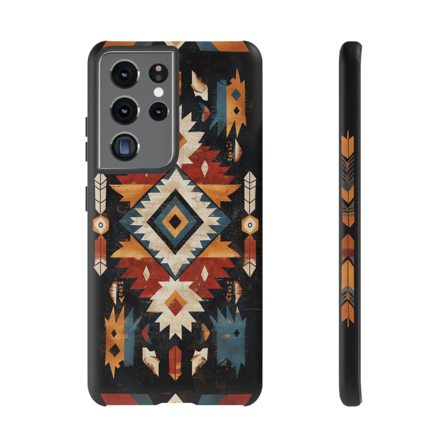 Southwestern Arrow & Diamond Tough Samsung Galaxy Case – Bold Tribal Design, Dual - Layer Protection - BOGO Cases