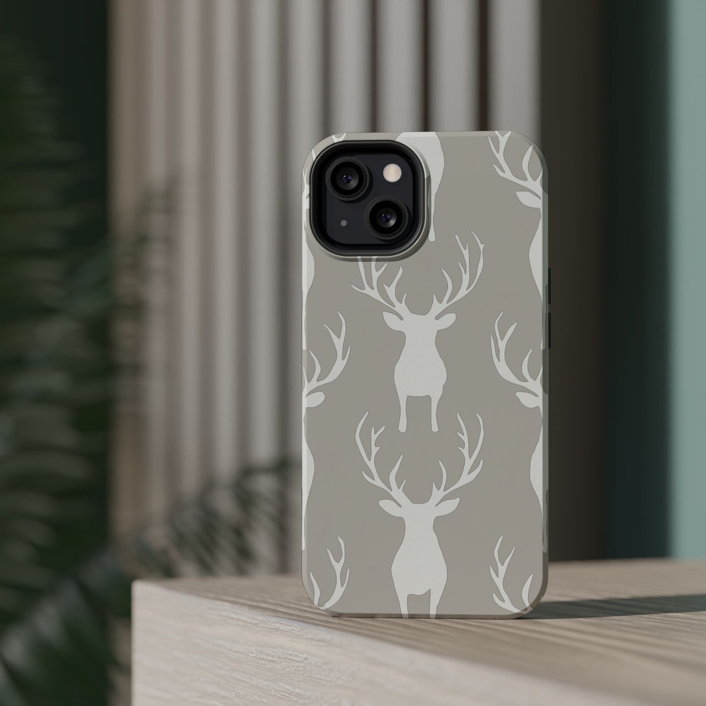 Minimalist Deer Silhouette MagSafe Pattern – iPhone Series Case