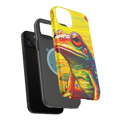 Vibrant Rainbow Frog Design – MagSafe iPhone Case