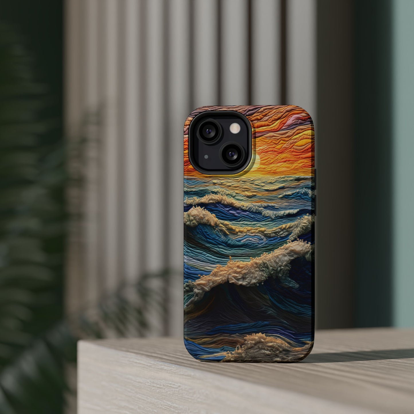 Ocean Sunset Tapestry Waves – MagSafe iPhone Series Case