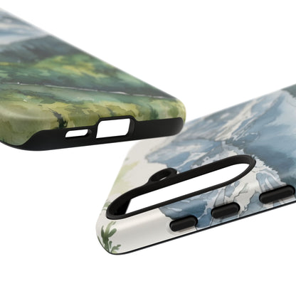 Watercolor Alpine Mountainscape - Samsung Galaxy Case