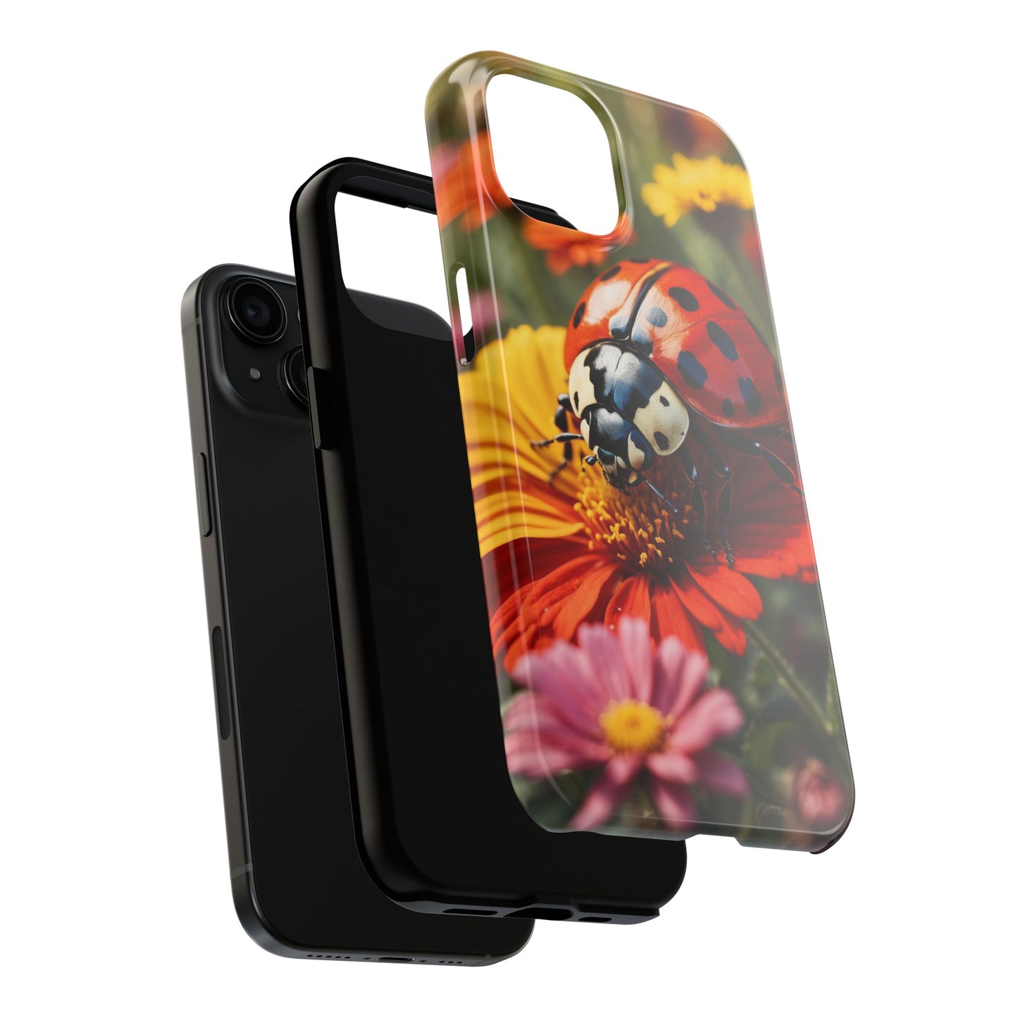 Ladybug on Orange Daisy - iPhone Series Case