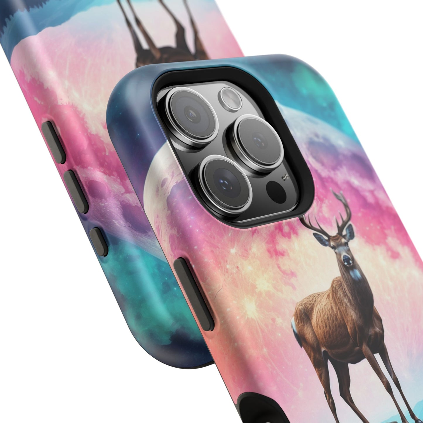 Vibrant Stag in Bloom – MagSafe iPhone Case