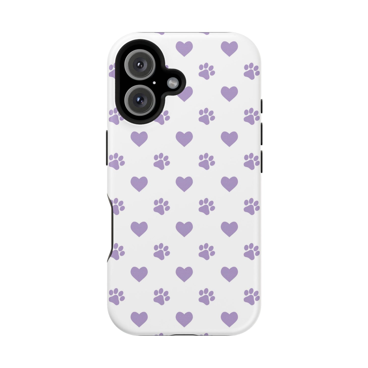 Paw Prints & Hearts – MagSafe iPhone Case with Adorable Pet-Lover Design