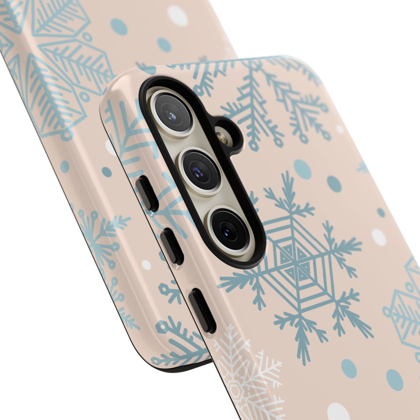 Winter Snowflakes Samsung Galaxy Case – Shockproof, Smooth Matte Finish, Dual-Layer Protection