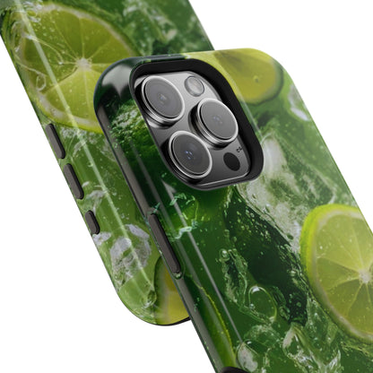 Refreshing Lime Splash MagSafe iPhone Case – Tough Protection, Vivid Dual-Layer Design