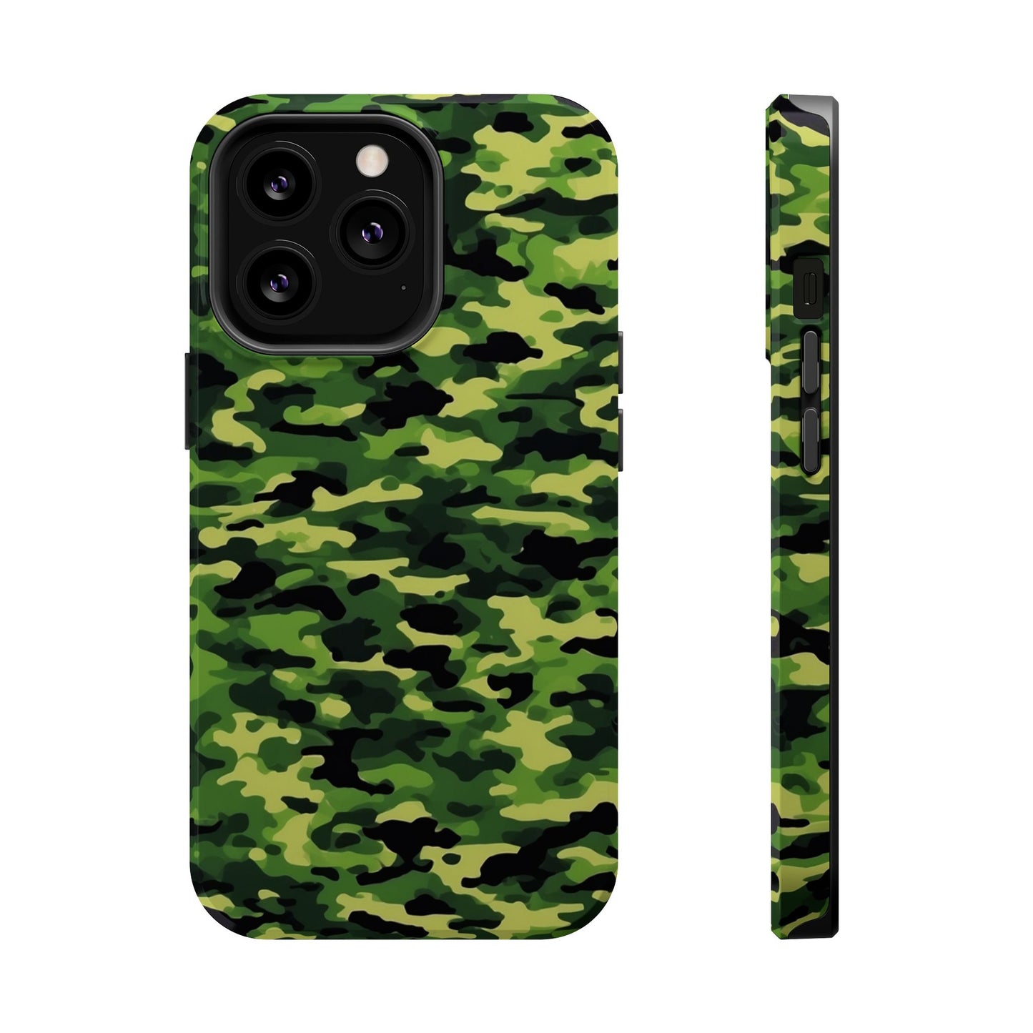 Green Woodland Camouflage – MagSafe iPhone Case, Slim and Shockproof