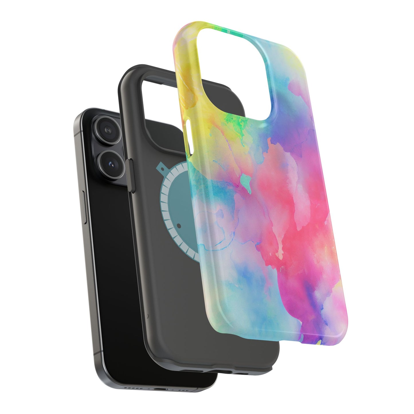 Pastel Watercolor Dream MagSafe iPhone Case – Slim Profile, Glossy Finish