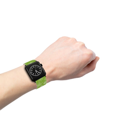 Green Snowflake Pattern Apple Watch Band