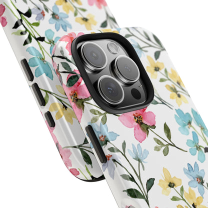 Watercolor Floral Bliss – iPhone Series Case with Pastel Flower Design