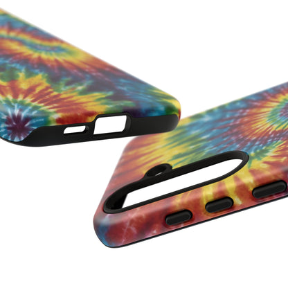 Vibrant Tie-Dye Swirl Samsung Galaxy Case – Retro Rainbow Design