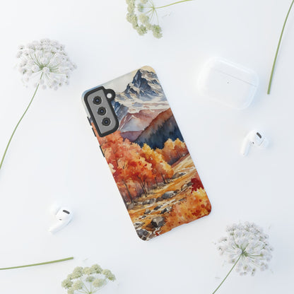 Watercolor Autumn Forest and Mountains - Samsung Galaxy Case